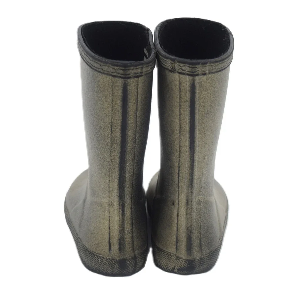 Kids Hunter Glitter Gold Rubber Rain Boots Size US 8 EU‎ 24